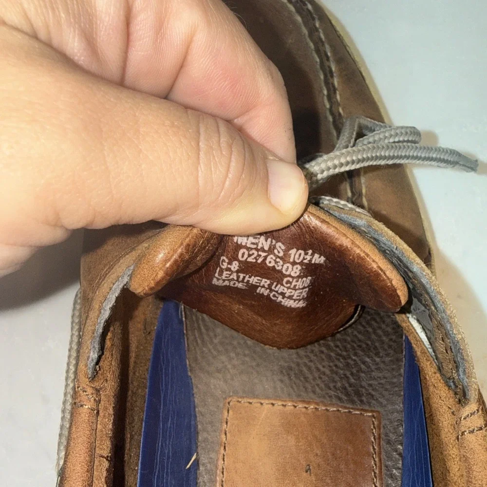 Sperry Top-Sider Intrepid 2eye Tan Leather Boat Shoes 0276308 Size 10.5
